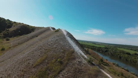 mountain biker on a scenic trail