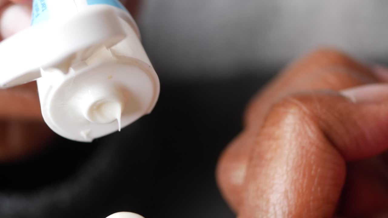 Applying Cream or Ointment to Finger