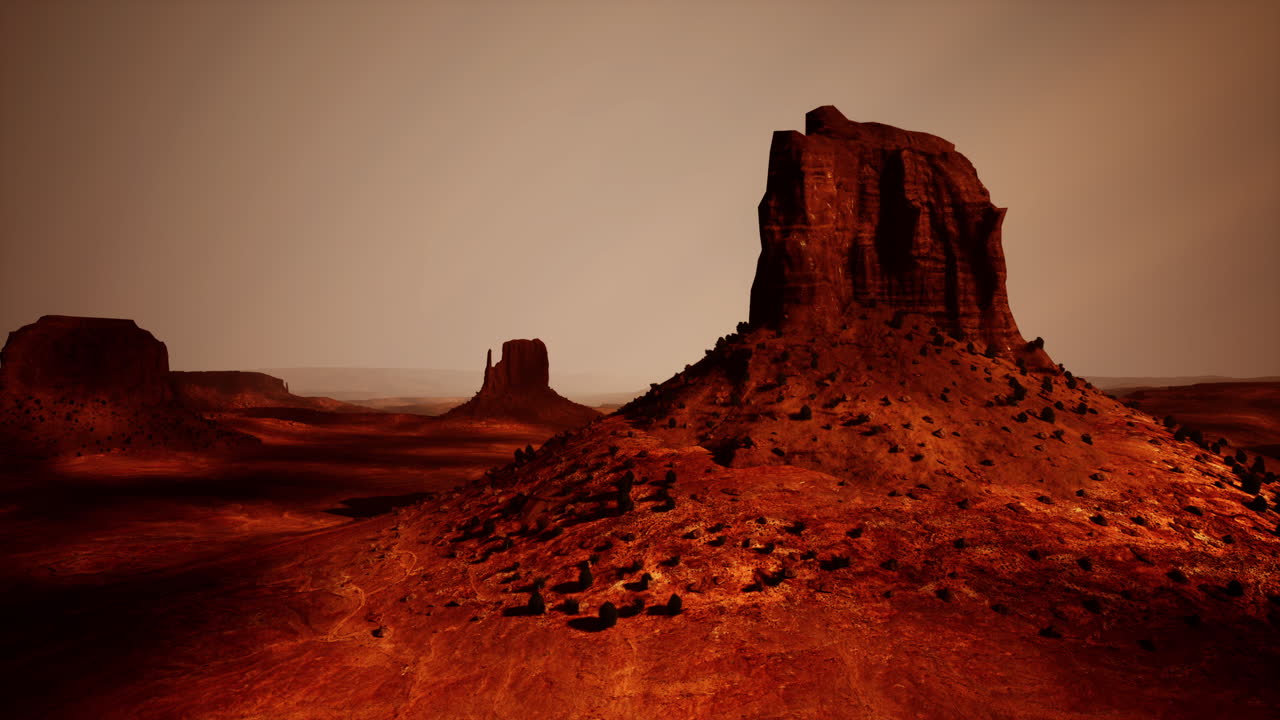 захватывающий закат над долиной памятников