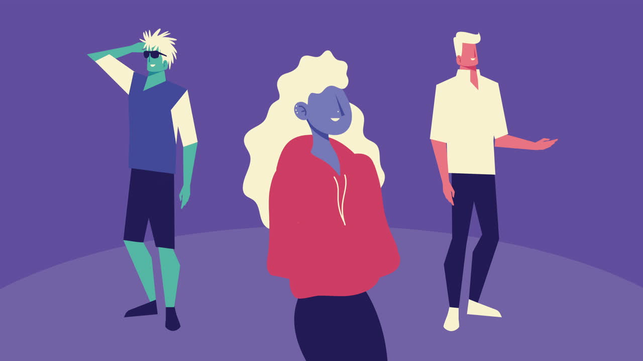 amigos personajes de cómics de animación