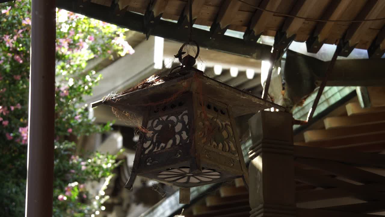 日本の神社の提灯飾り