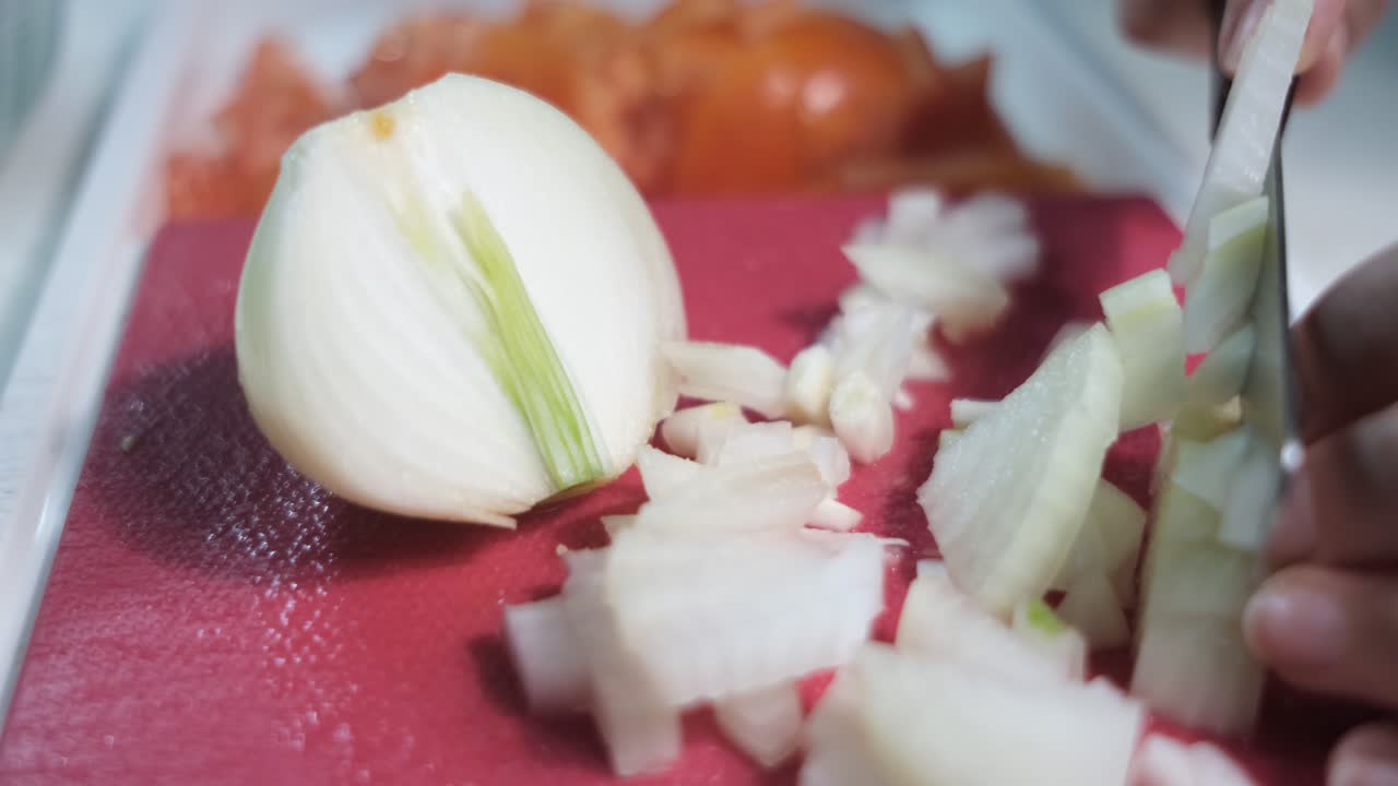 Chopping Onions with Salad