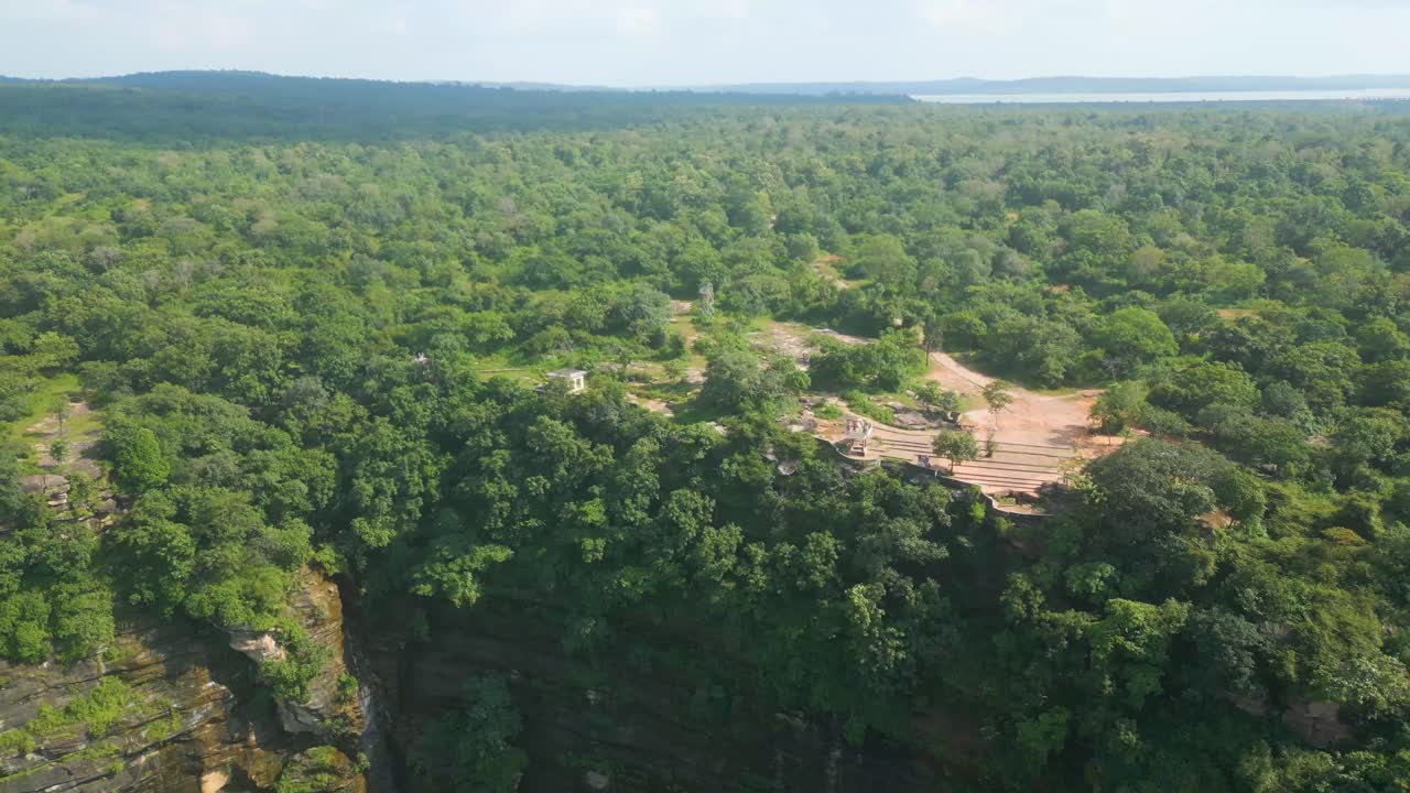 Waterfall Rajdari Devdari and Latif Shah Dam and Chandraprabha Lake Aerial View