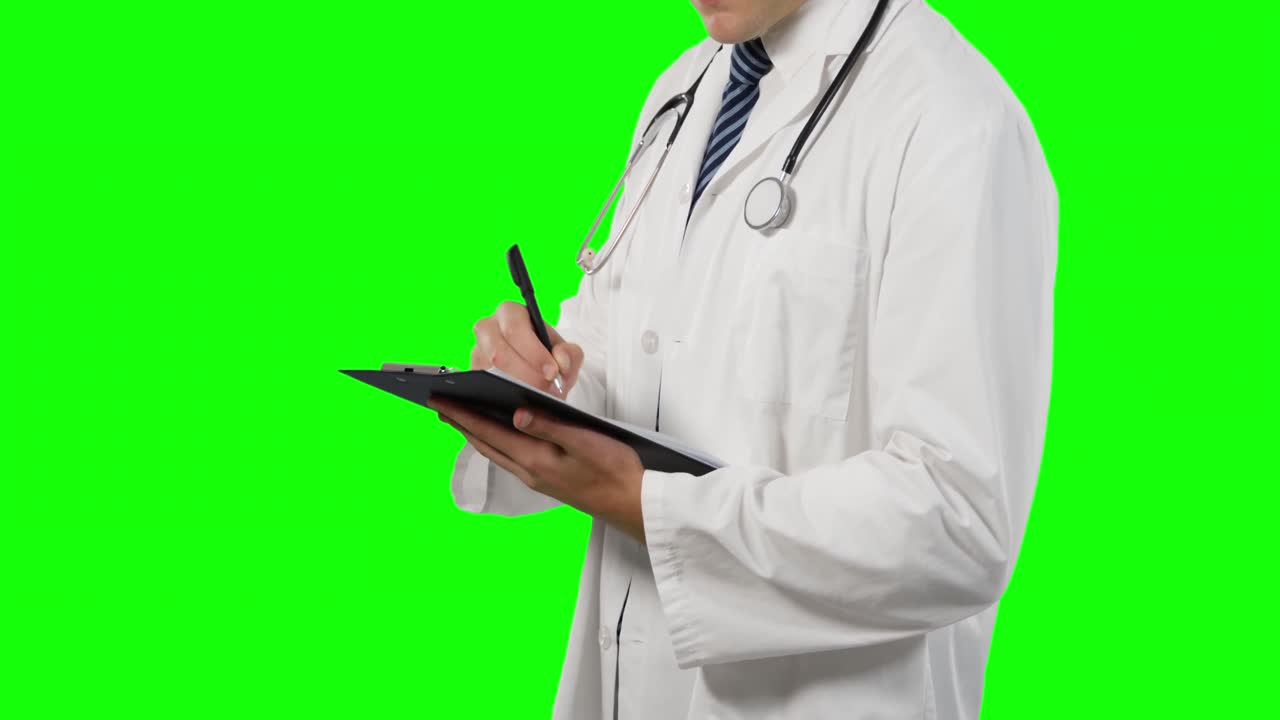 Young doctor in a lab coat
