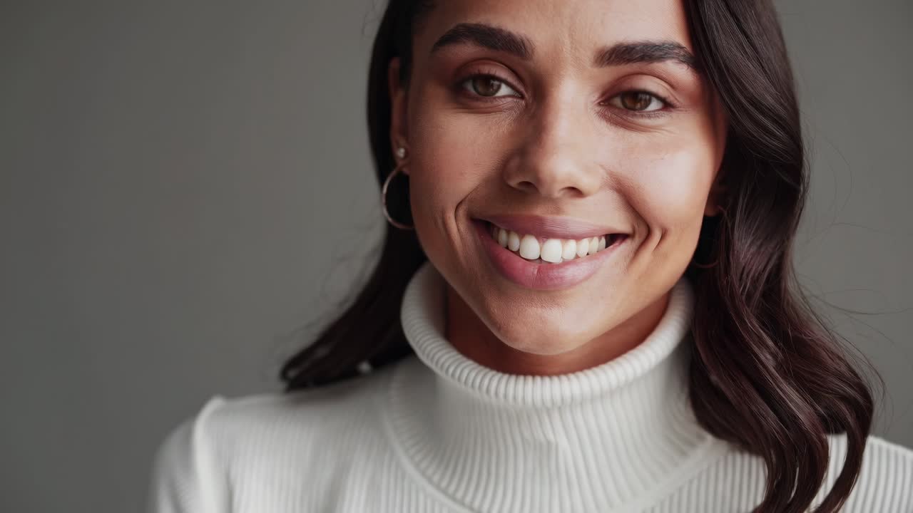 retrato de una mujer feliz