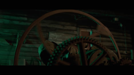 Antique Machinery in a Dark Room