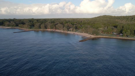 Natural-Streams-Of-Flying-Fox-Creek-On-The-Forest-Edge-Of-Amity-Point-In-Queensland,-North-Stradbroke-Island,-Australia