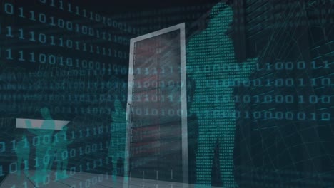 animación del procesamiento de datos sobre las personas