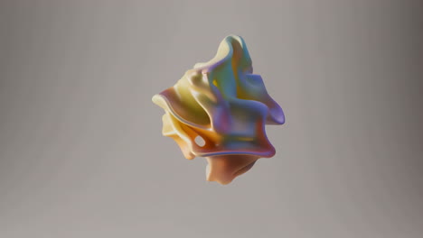 abstract iridescent fluid shape