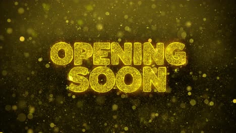 opening soon - golden glitter announcement
