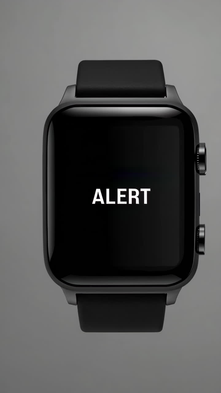 Smartwatch Showing an Alert | Premium Stock Video Footage