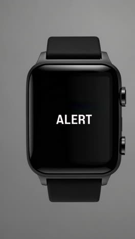 smartwatch showing an alert