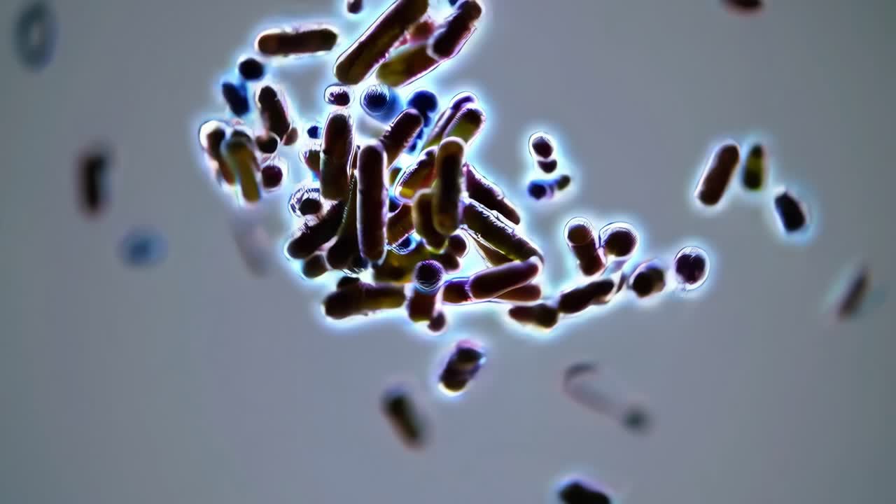 renderización en 3d de las bacterias