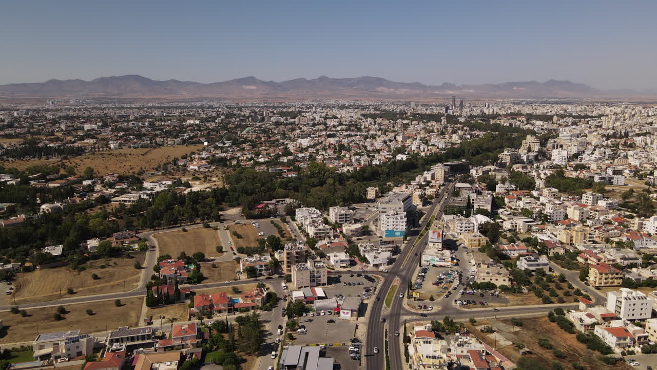 Vista aerea di Nicosia, Cipro, da un drone