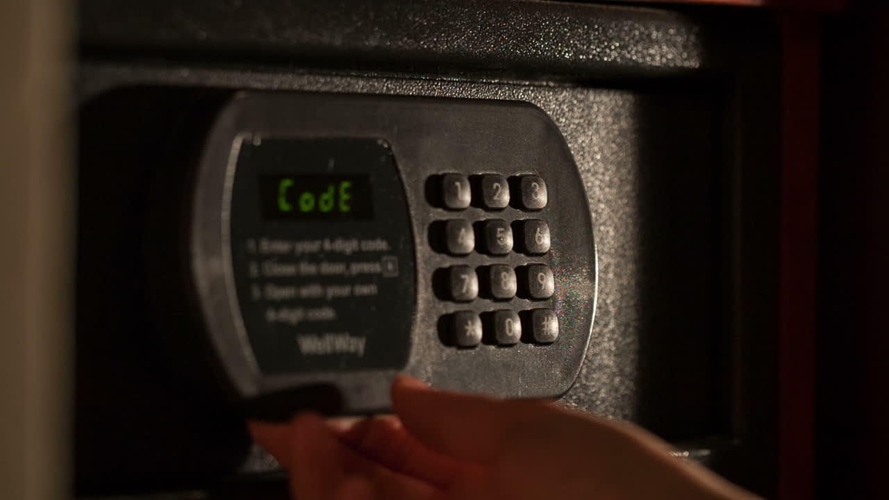 금고에서 돈을 꺼내