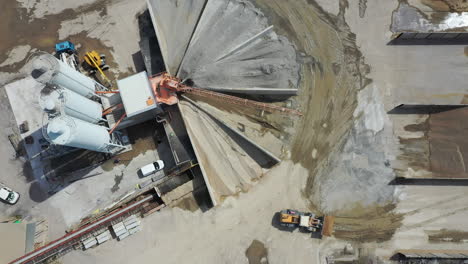 vista aérea de la planta de fabricación de cemento