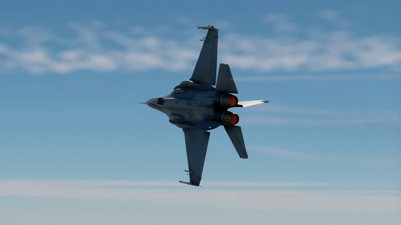 avión de combate en vuelo