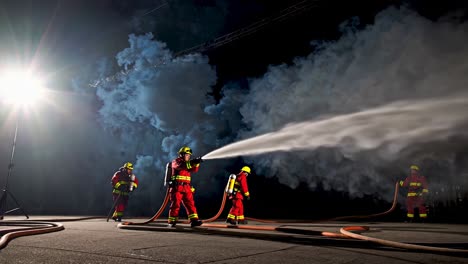 firefighters training exercise