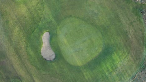 zooming out view of golf course, markusminde golf club in denmark - boom out shot