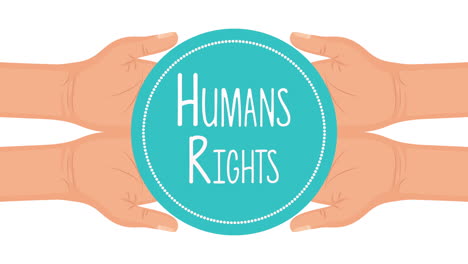 human rights animation with hands human