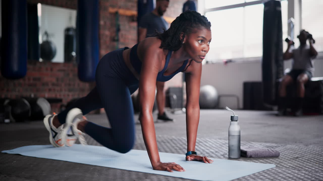 Woman exercising in gym