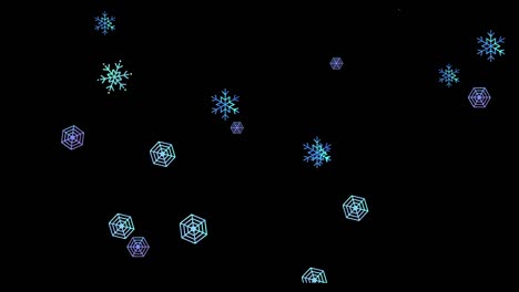 animated snowflakes falling in winter