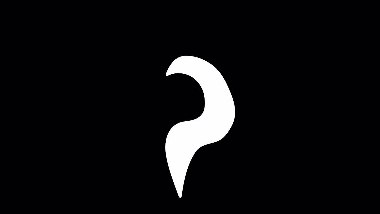 Animated Question Mark Symbol Dissolving into Particles on Black Background