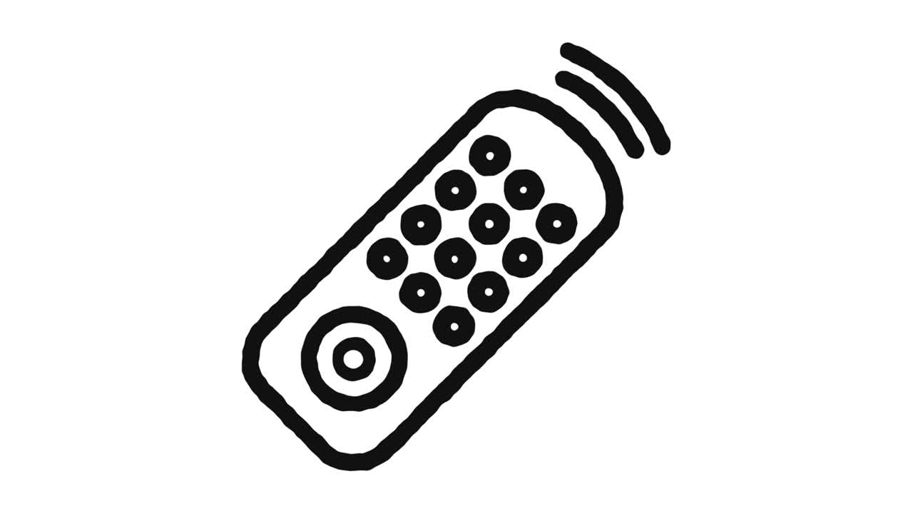 원격 제어 아이콘 애니메이션 영상 및 알파 채널