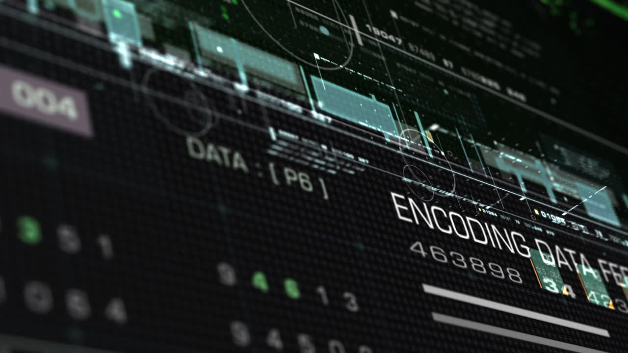 데이터 시퀀스 분석 헤드 업 디스플레이 배경을 수행하는 인공 신경망 지능의 미래형 홀로그램 시뮬레이션