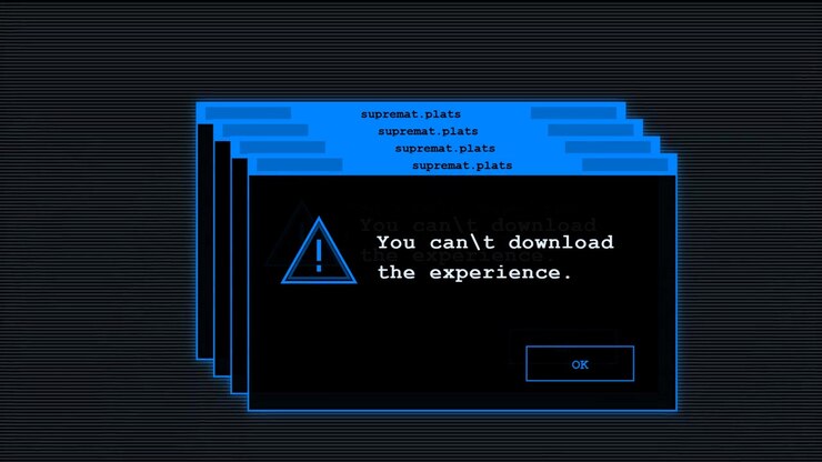 Retro Computer Error Message Pop-up Windows on Screen