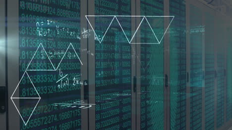 animation of mathematical data processing over computer servers