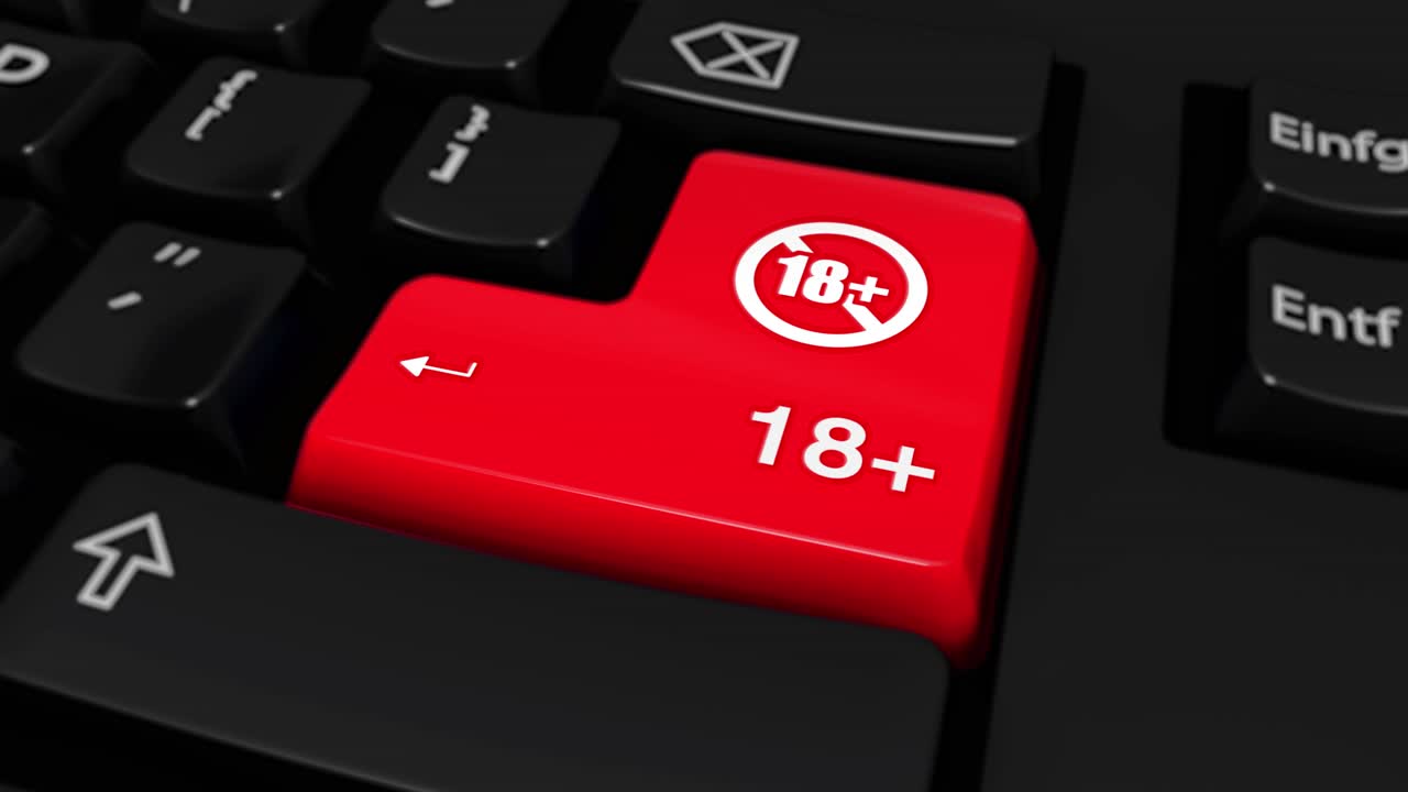 18+ Key on a Keyboard