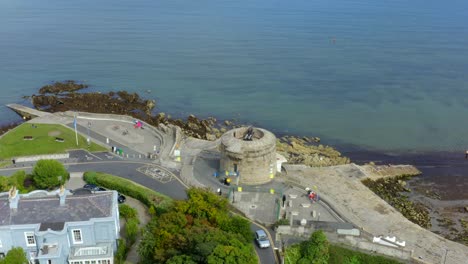 Martello-Tower,-Seapoint,-Monkstown,-Dublín,-Irlanda,-Septiembre-De-2021