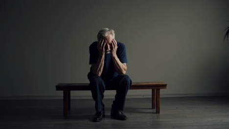 lonely senior man