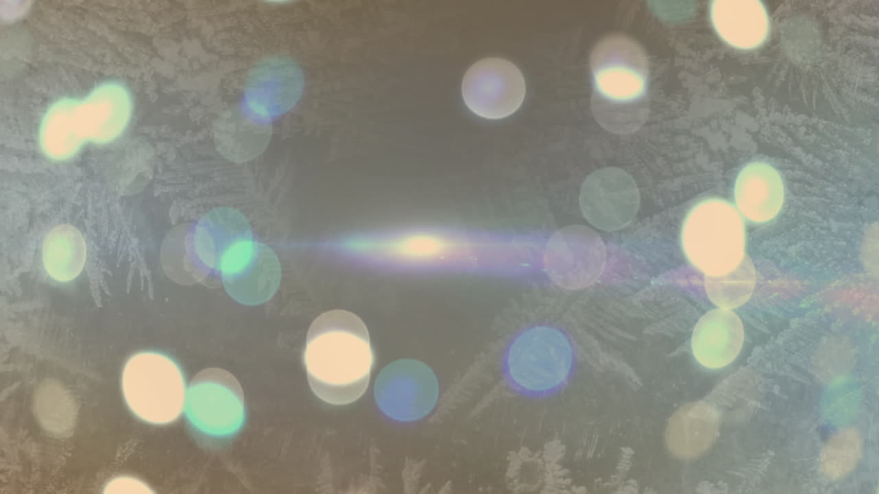 animación de puntos de luz en un fondo borroso