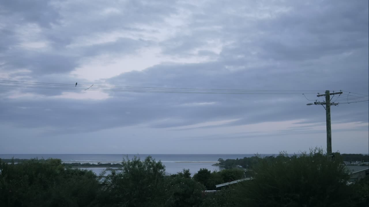 Dark Night Coastal Scene