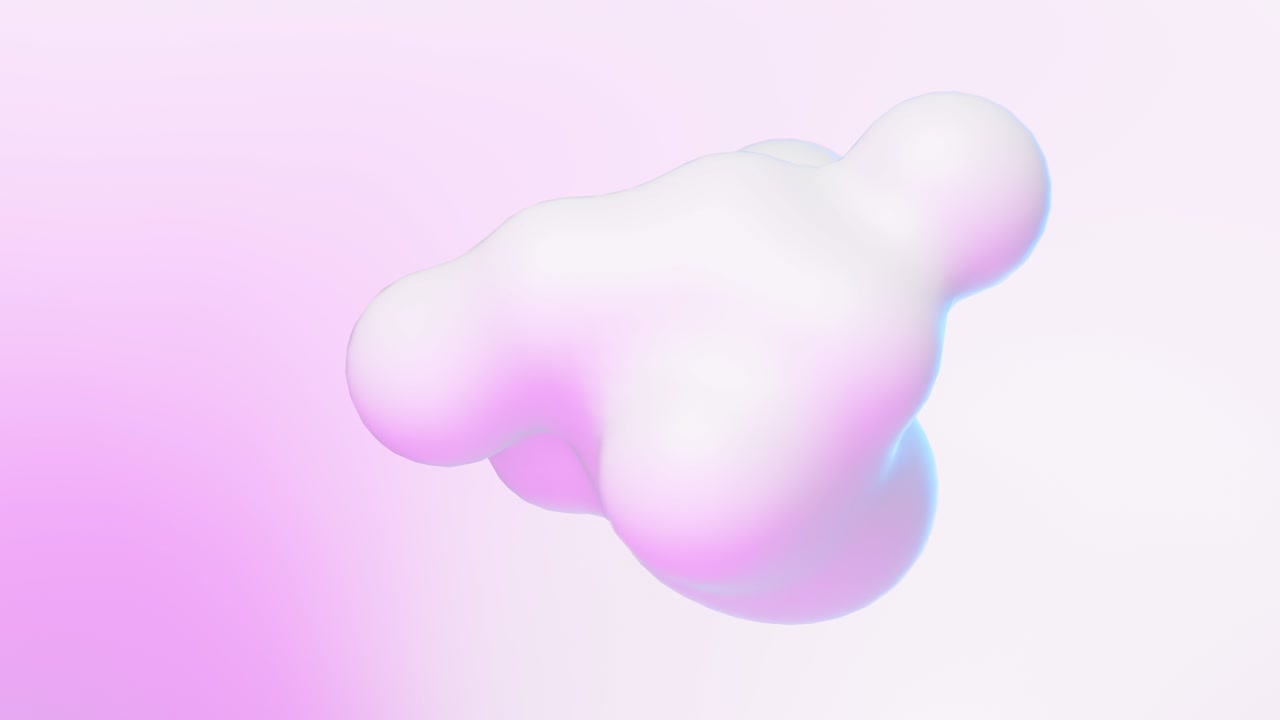 Liquid abstract shapes 4K animation Amorphous holographic metaball objects on a soft light background. 3d render