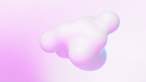 liquid abstract shapes 4k animation amorphous holographic metaball objects on a soft light background. 3d render