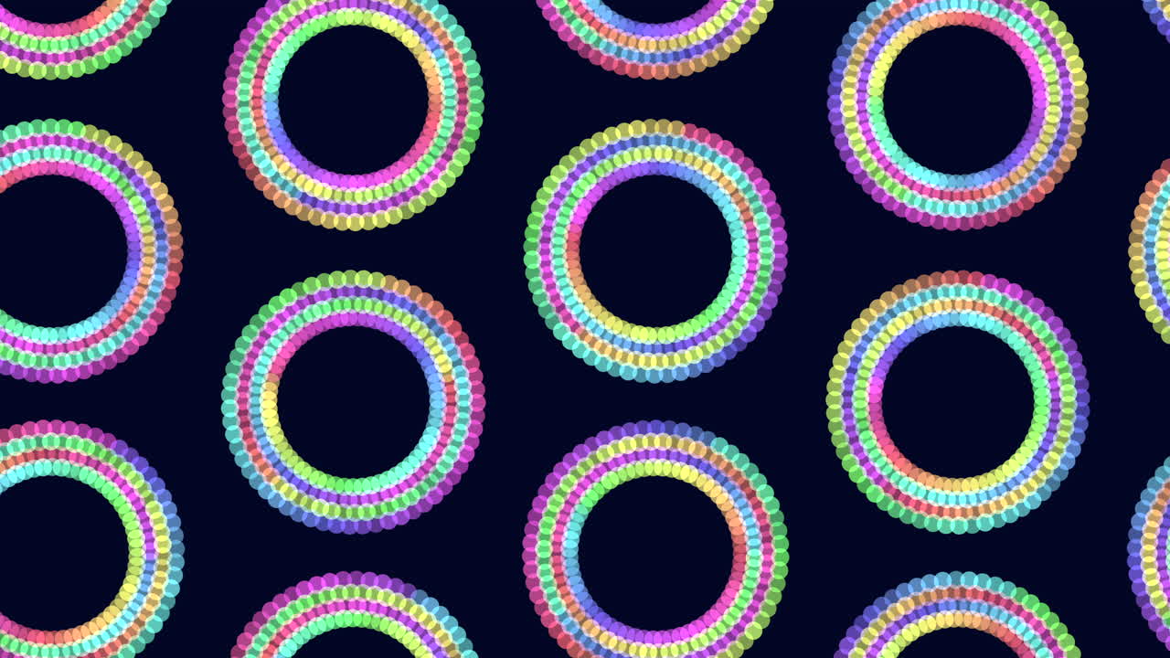 patrón de círculo simétrico vibrante sobre fondo negro