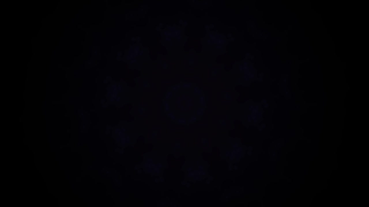 Abstract Dark Kaleidoscope Pattern with Pulsing Light