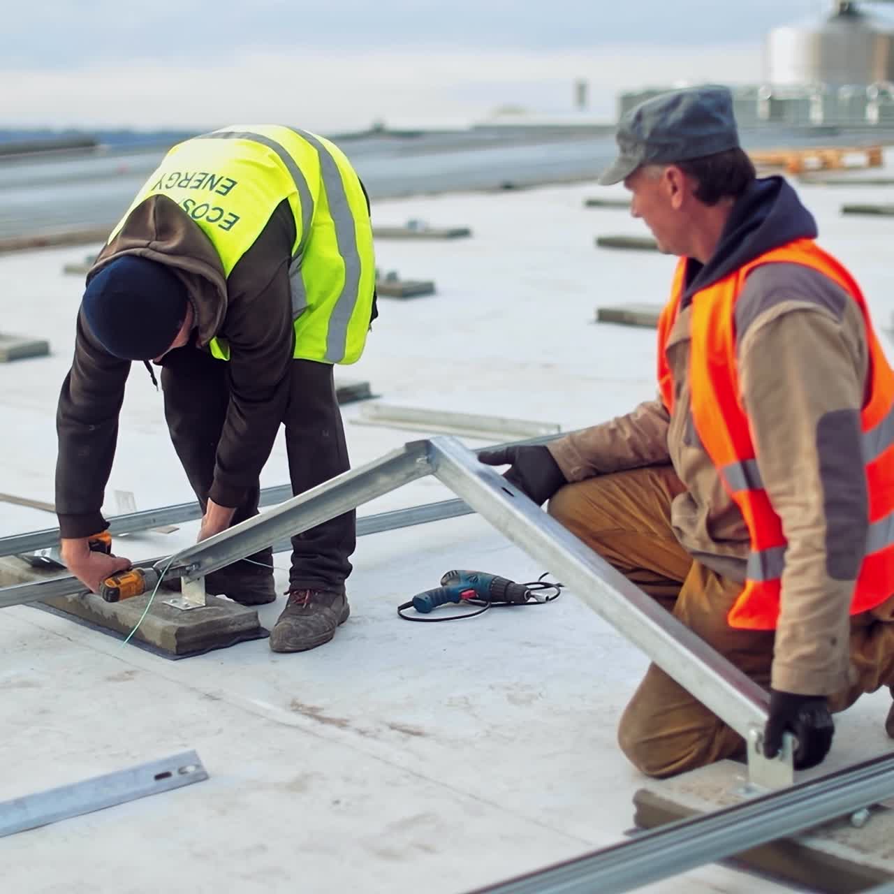 Solar metal platform installation