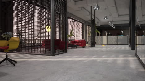 interior of modern empty office building