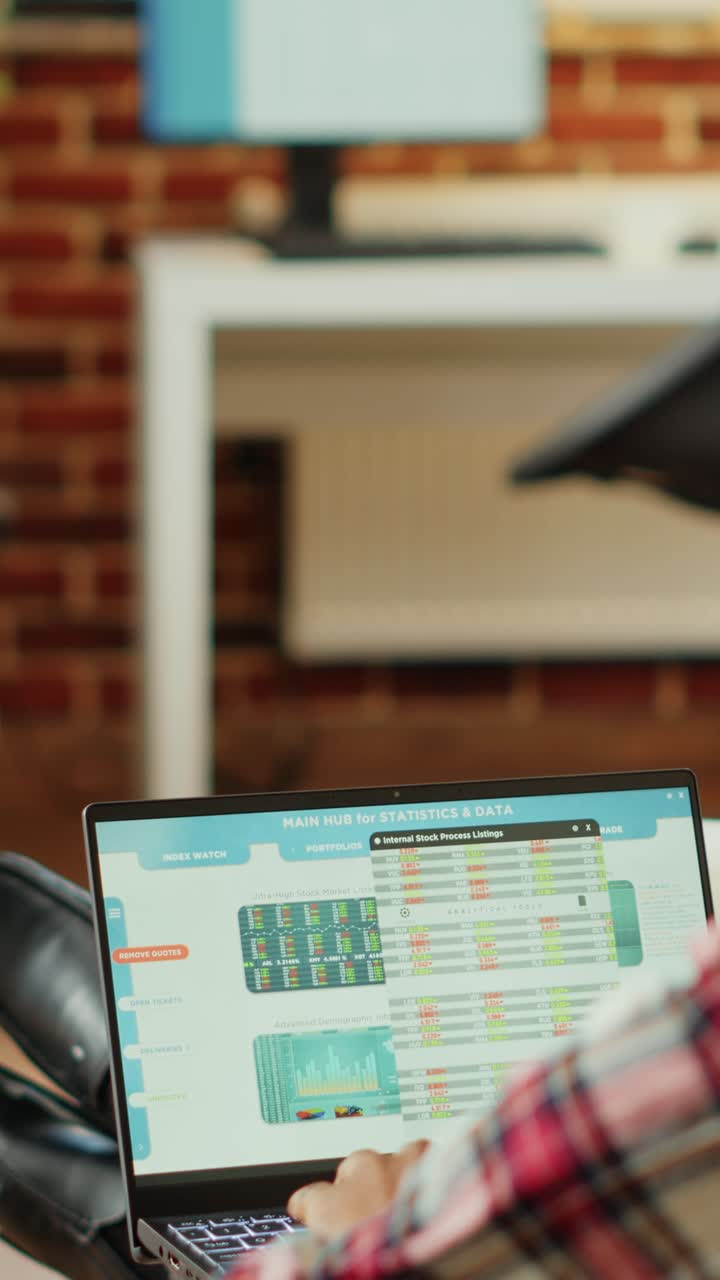 Stock Market Analysis on Laptop