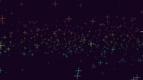 Colorful-cosmic-cross-a-futuristic-pattern-of-scattered-stars-on-a-black-background