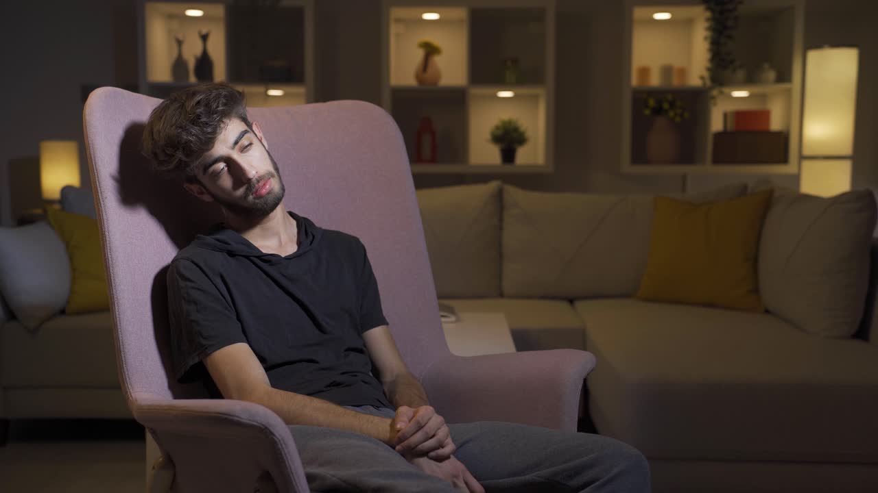 Sad and nervous man.