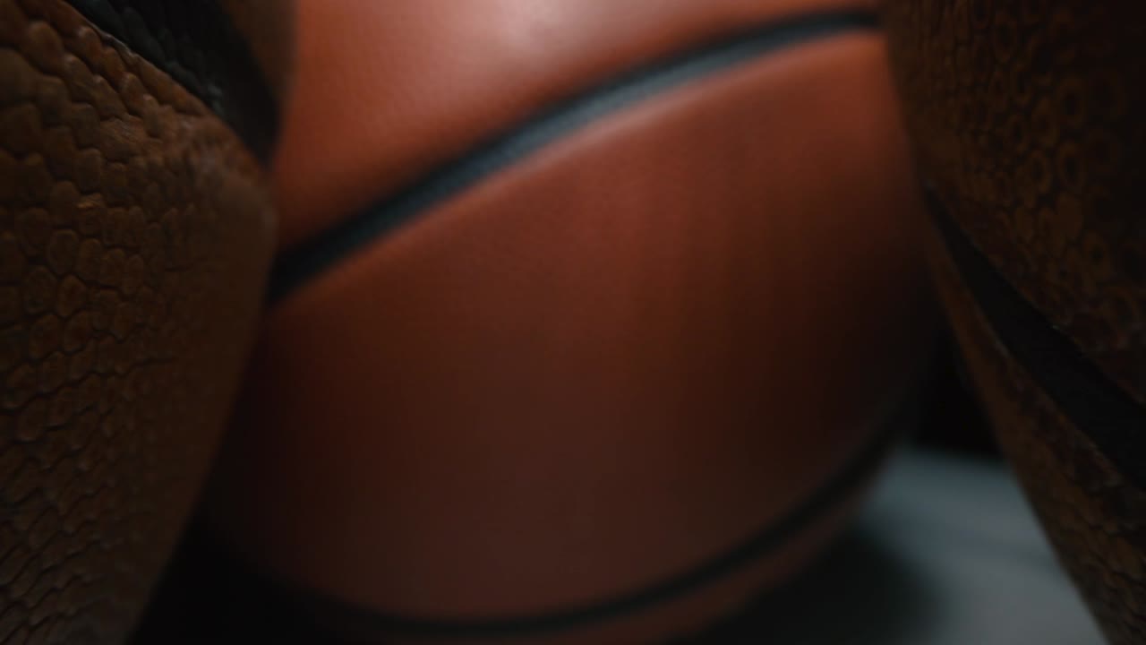 Unique basketball view through a basketball net created with a probe lens