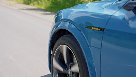 speedy modern trasnport. stylidh luxury automobile driving on the road.