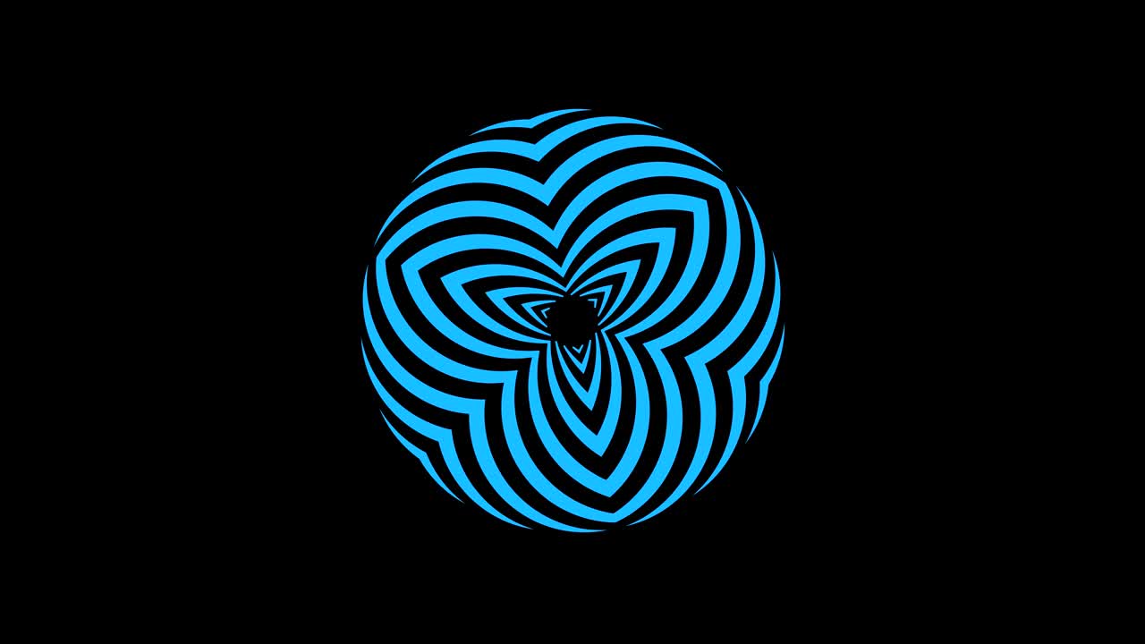 modelo de video 4k con efecto estroboscópico e hipnótico, en formato de video 16: 9.