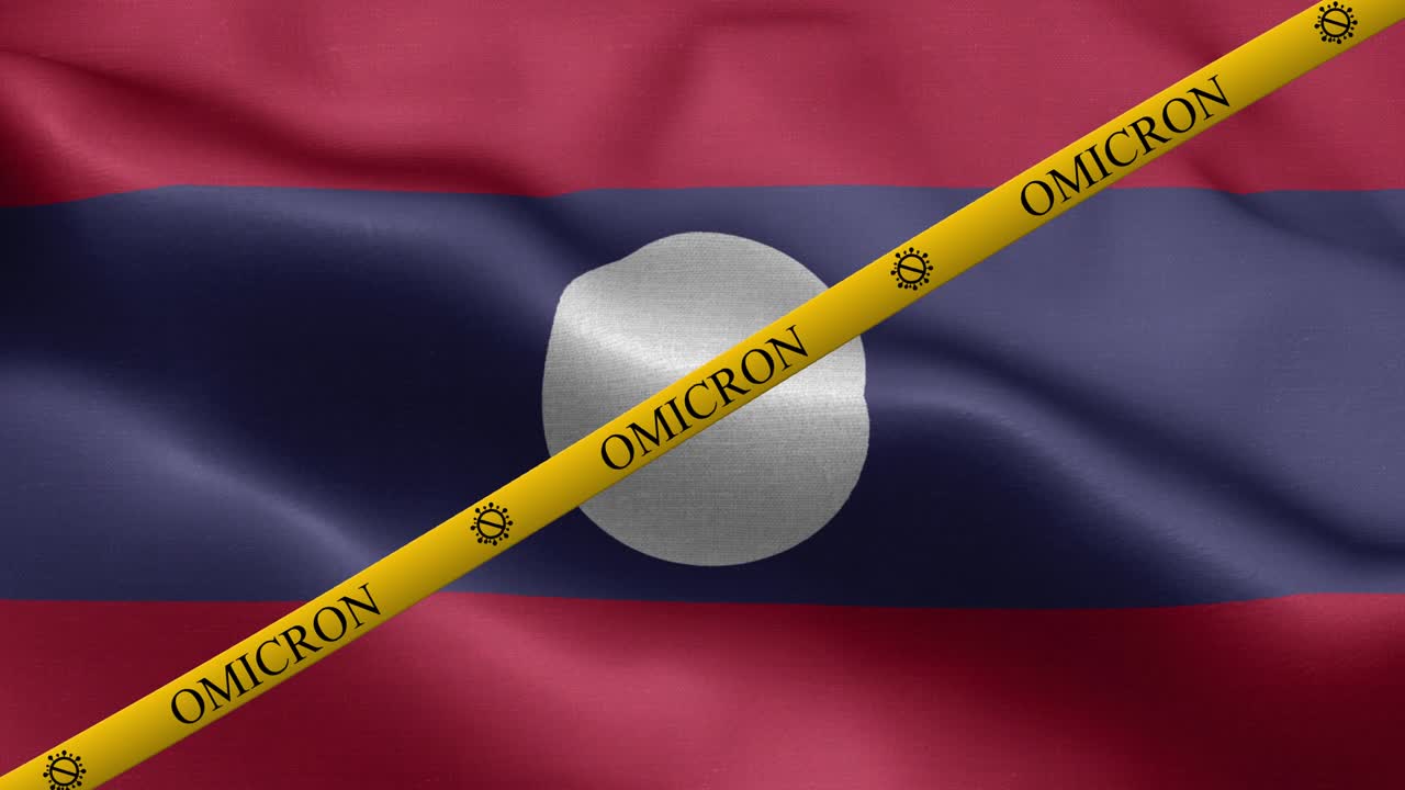 오미크론 변종과 라오스 발의 금지 줄무 - 라오스의 발