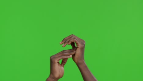 set of african american male clapping hands